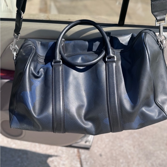 Elegant Navy Blue Men's Duffel Bag - Picture 1 of 4